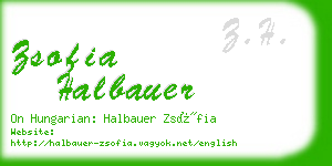 zsofia halbauer business card